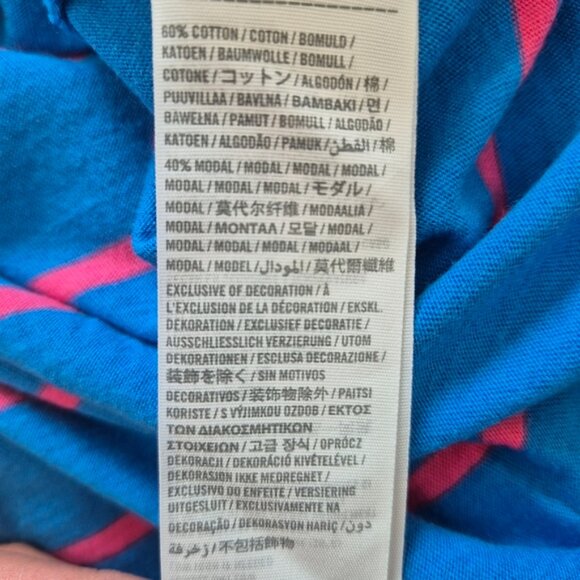 Hollister Y2K Blue and Pink Striped Scoop Neck Top Sz XS - Picture 8 of 9